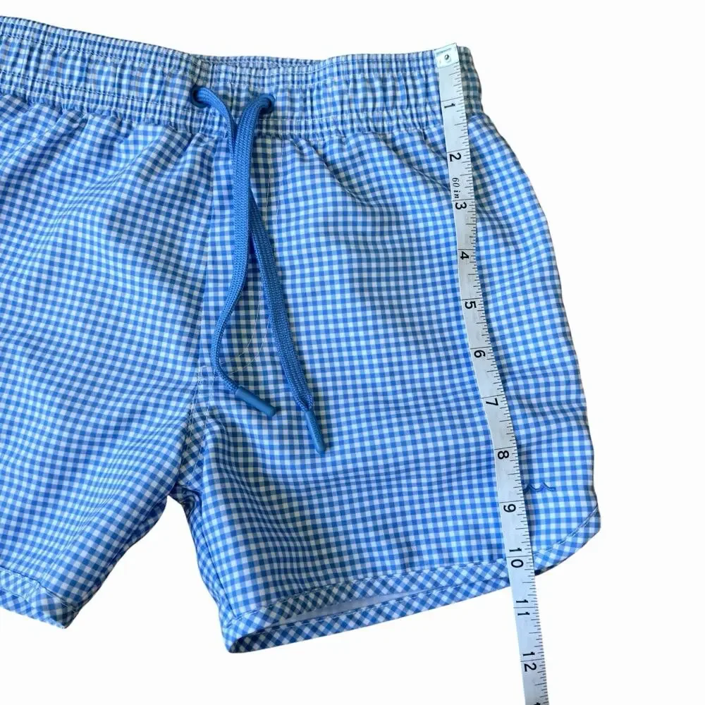 Minnow Boys Swim Sky Blue Gingham Boardie Size 7/8